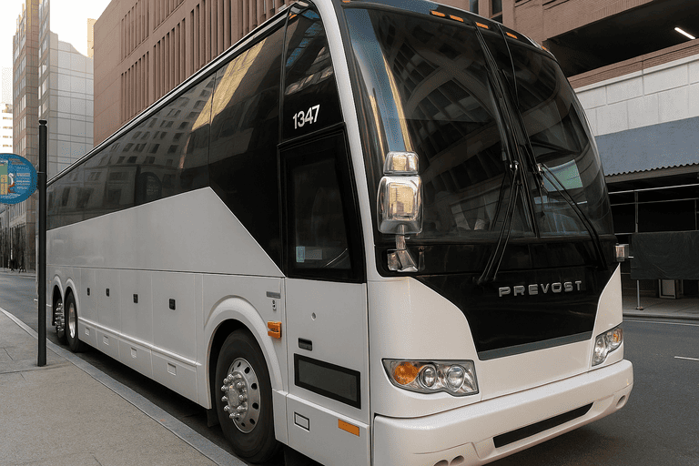 a Charter Bus Rental Springfield coach bus