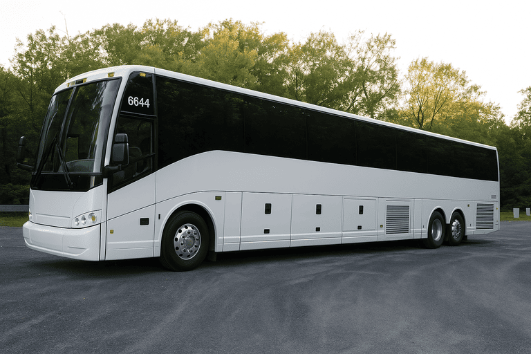 exterior of Charter Bus Rental Springfield coach bus