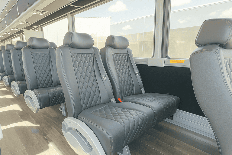 interior of Charter Bus Rental Springfield charter bus
